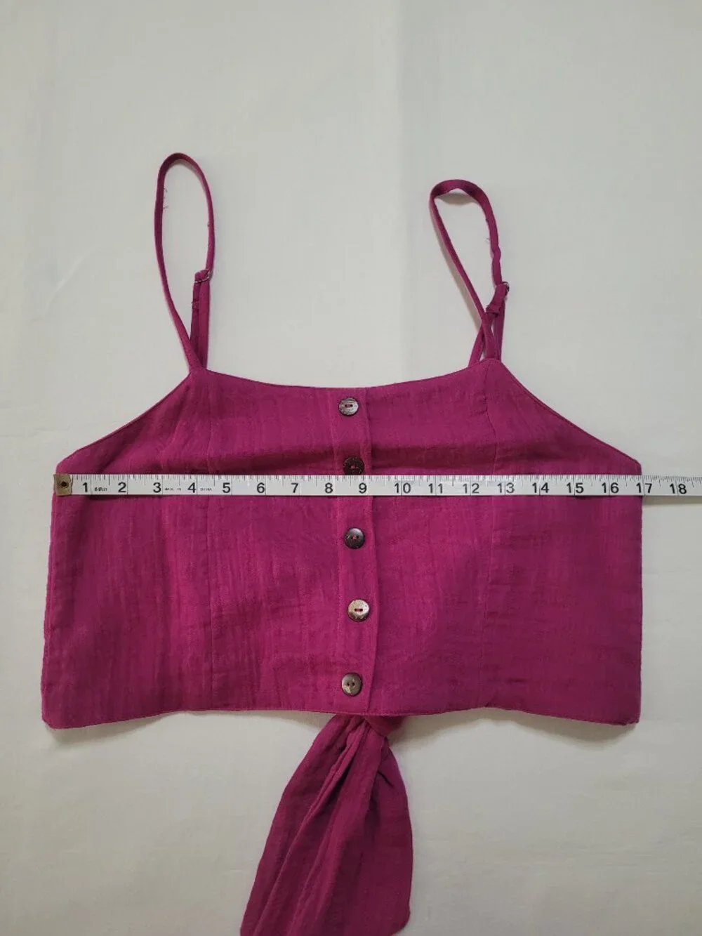 Lotus & Luna Cruisin Crop Top Viva Magenta Cotton Gauze Boho Top Large Coastal - Picture 7 of 9